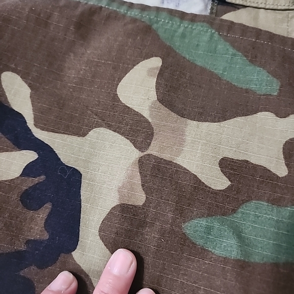 Air Force Issued Top Men Small Short Woodland Camo Button Up Shirt Long Sleeve - Picture 10 of 13